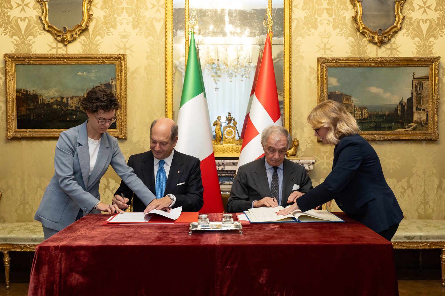 Firma dell’accordo con la Repubblica Italiana per il Corpo Italiano di Soccorso dell’Ordine di Malta