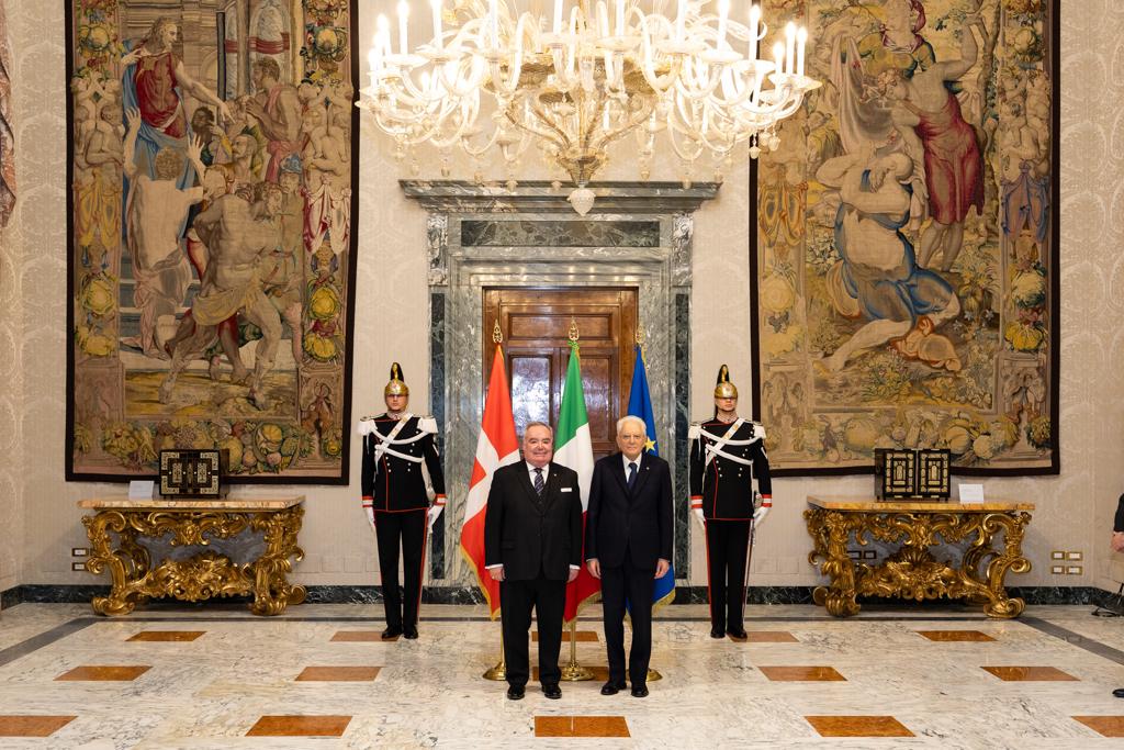 Visita Ufficiale di S.A.E. il Principe e Gran Maestro al Sig. Presidente della Repubblica Italiana